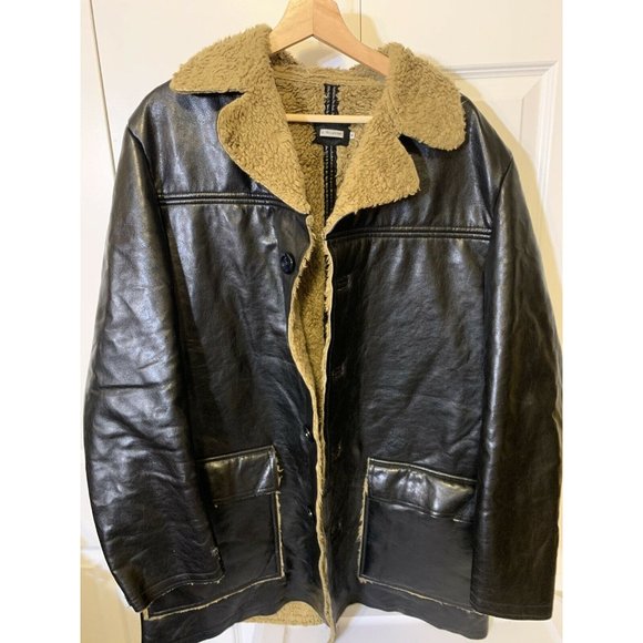 Altatensione Men’s Sz XL Winter Coat Button Jacket Pockets‎ Black - Picture 6 of 10